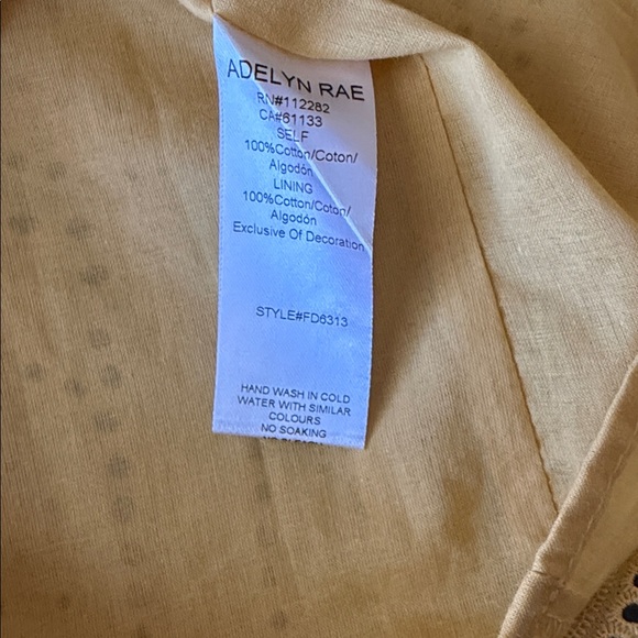 ADELYN RAE Elegant Yellow Lace Midi Dress - Picture 13 of 13